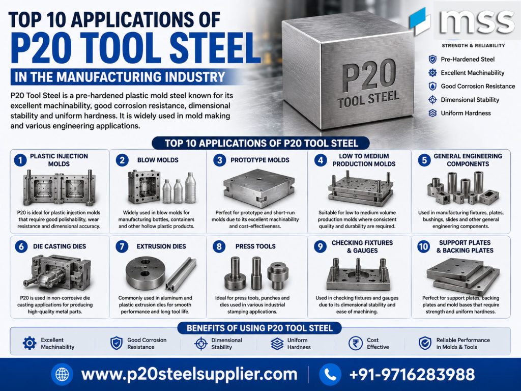 Top 10 Applications of P20 Tool Steel in the Manufacturing Industry