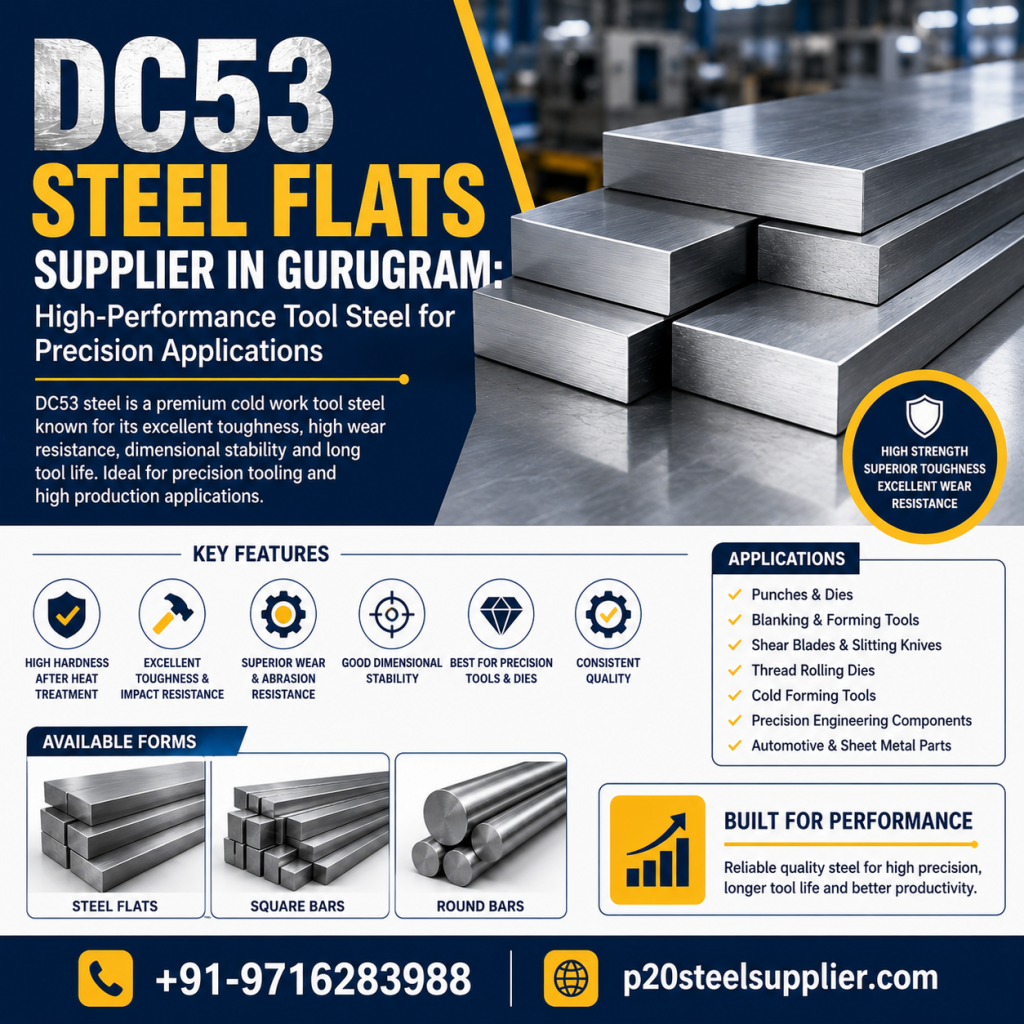DC53 Steel Flats Supplier in Gurugram