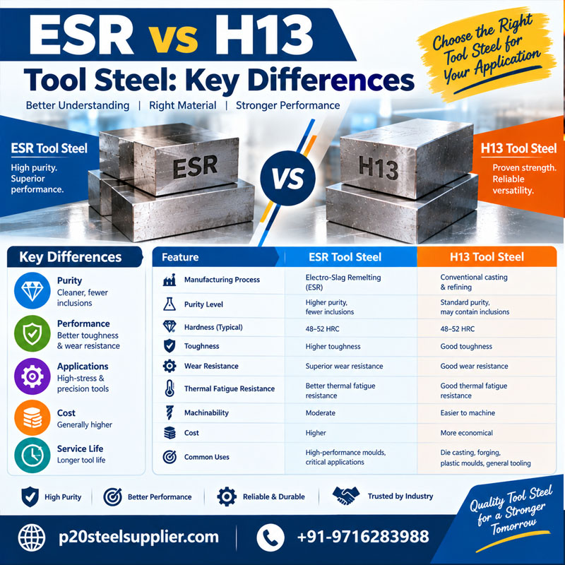 H13 ESR vs H13 Tool Steel: Key Differences